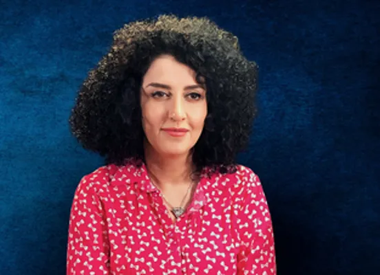 Amnestys logotype Narges Mohammadi