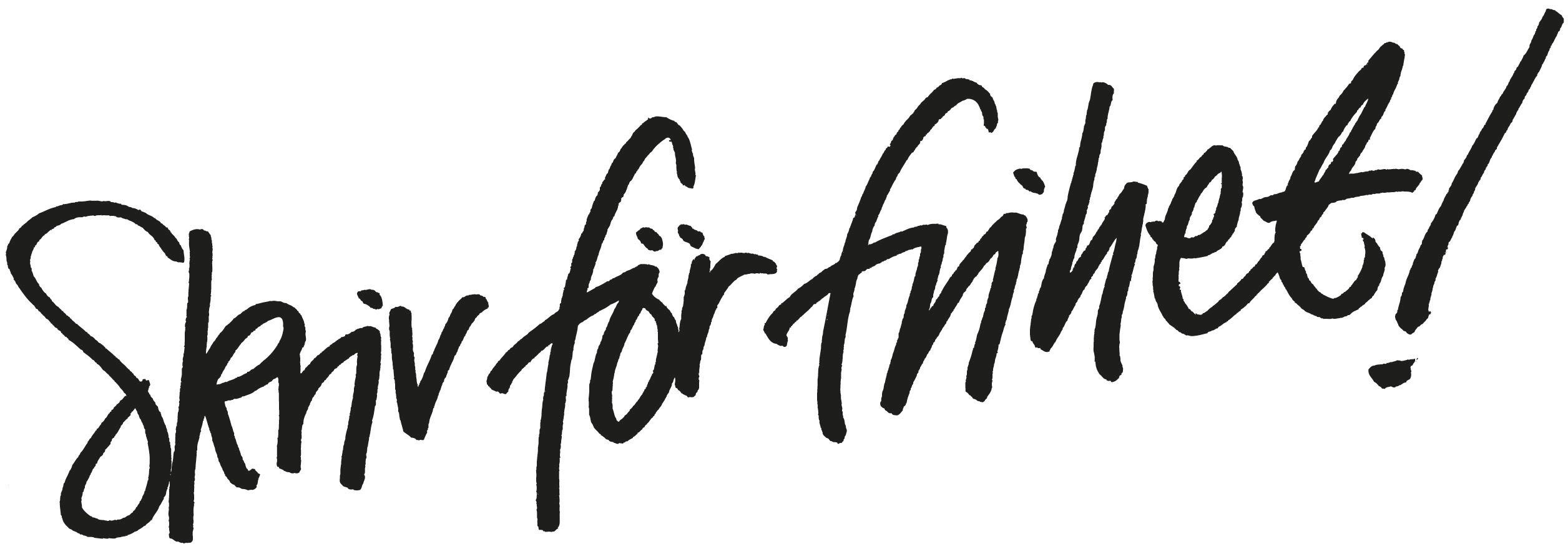 Skriv för frihet